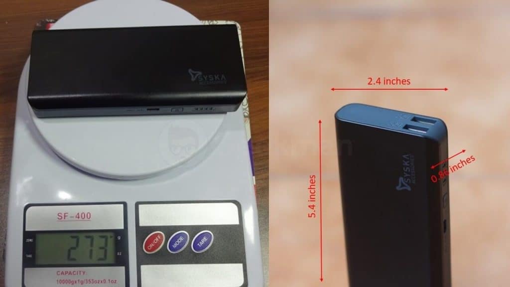 Syska X110 Power bank Review