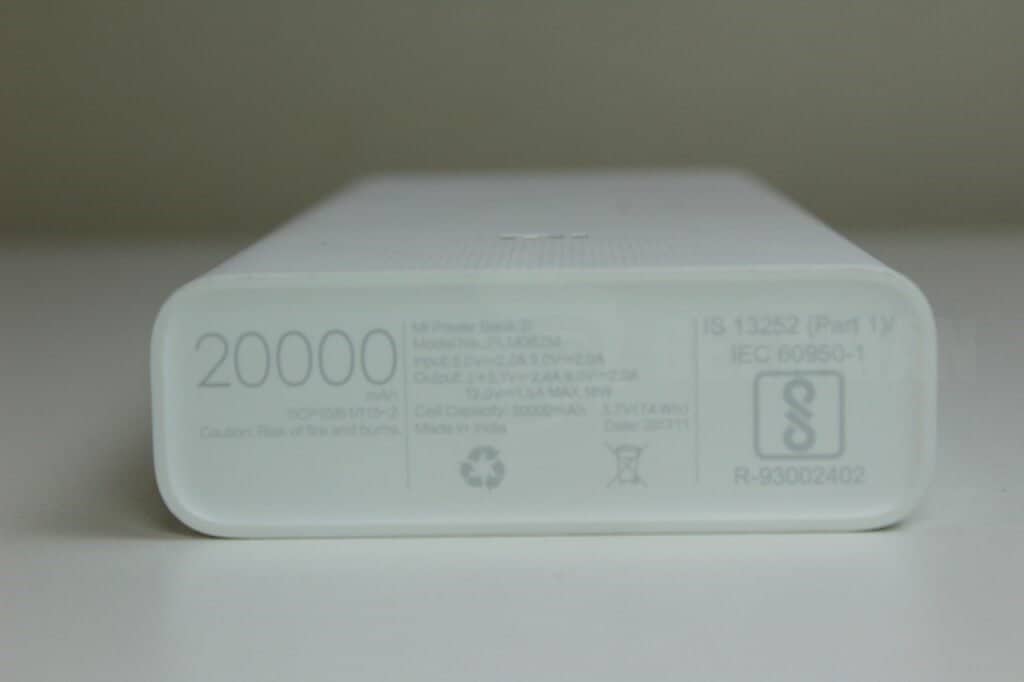 20000 mAH Mi Power bank 2i