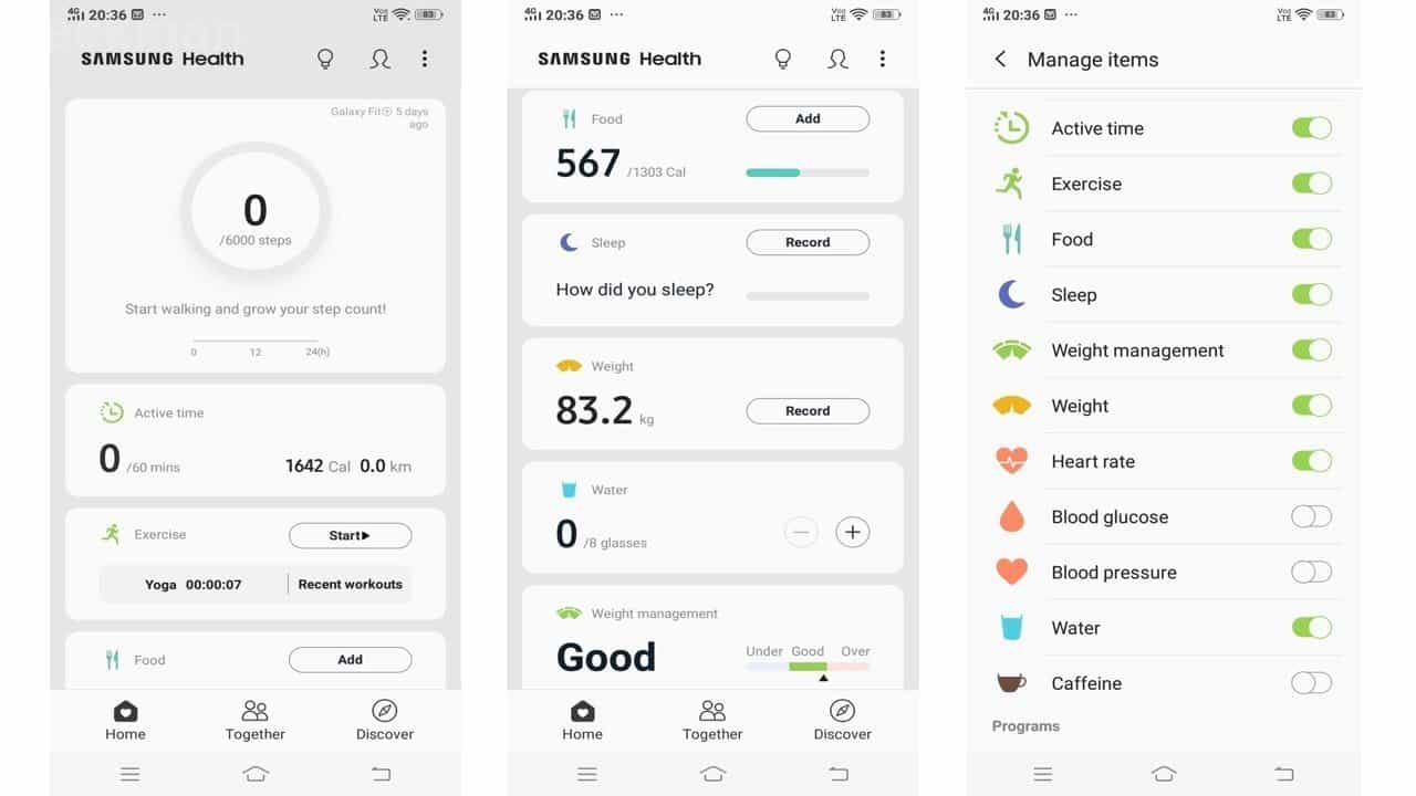 samsung health connected services fitbit