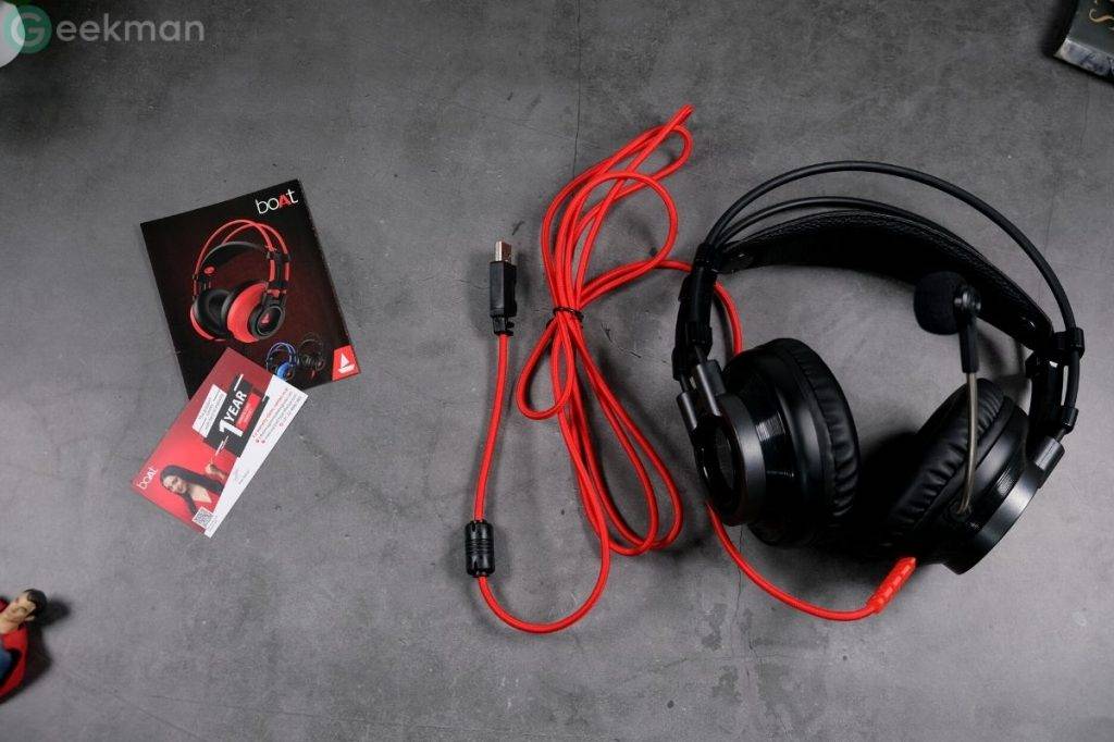Boat Immortal 200 Gaming Headphones Review With Pros & Cons - Geekman 2 Boat Immortal 200 box content
