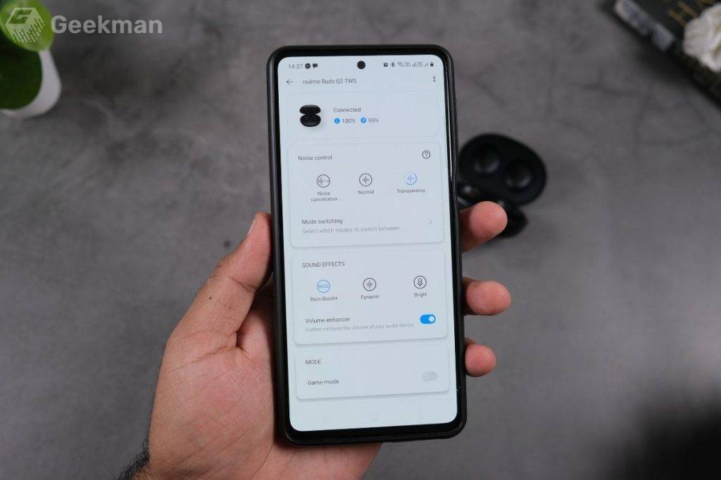 Realme Buds Q2 App control