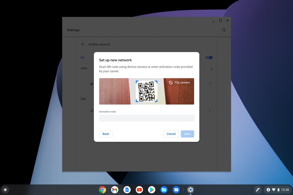 Chrome OS esim support