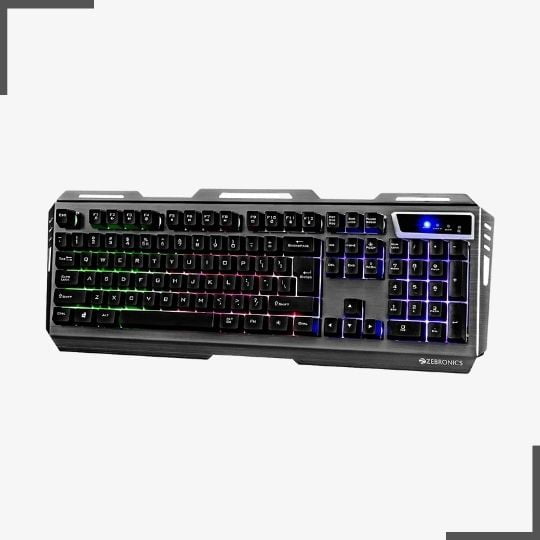 Best Gaming Keyboards Under 1000 In India (RGB) - September 2023 8 ZEBRONICS Zeb-k