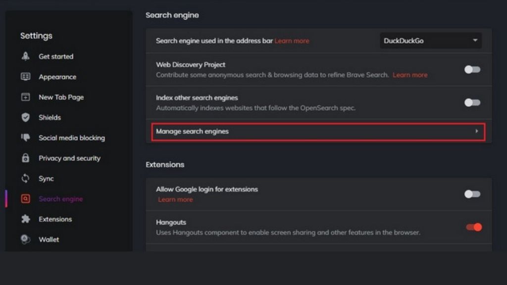 How To Change Default Search Engine In Brave Browser (2023) 5 Manage search engines