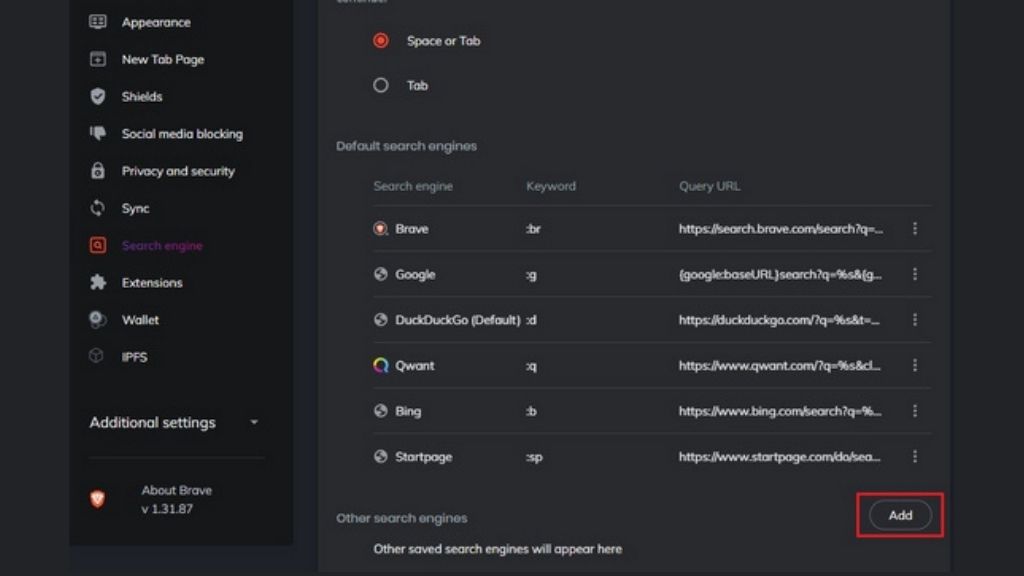 How To Change Default Search Engine In Brave Browser (2023) 6 Other search engines brave