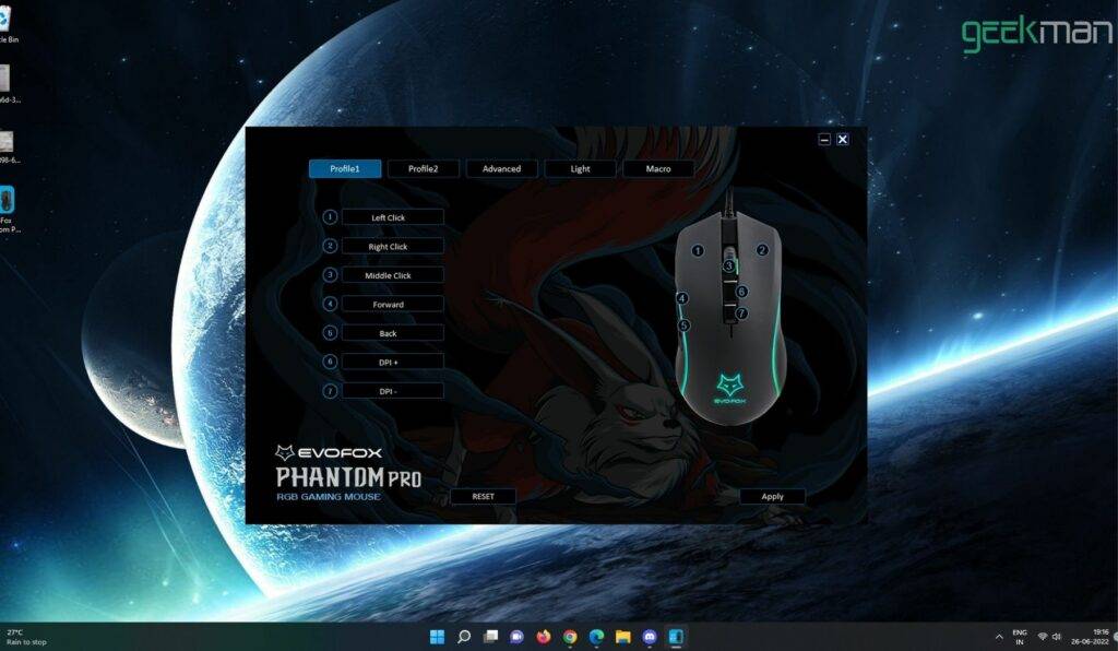 EvoFox Phantom Pro Software