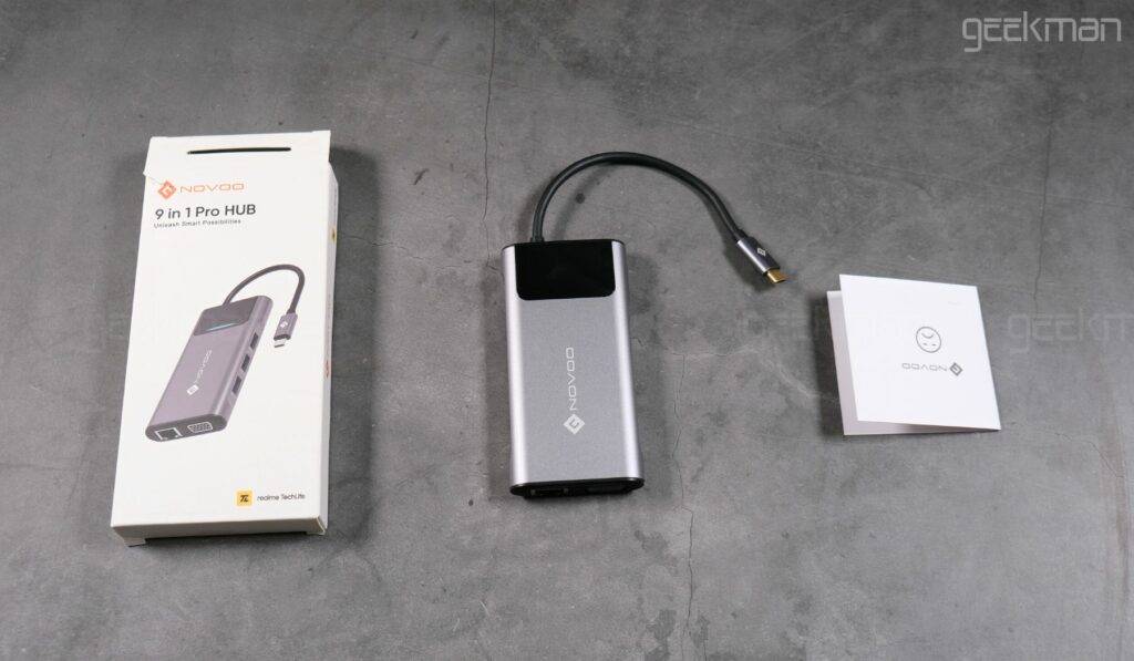 NOVOO 9-in-1 Pro USB-C Hub Review - 100W PD, 4K HDMI 2 NOVOO 9-in-1 Pro box content