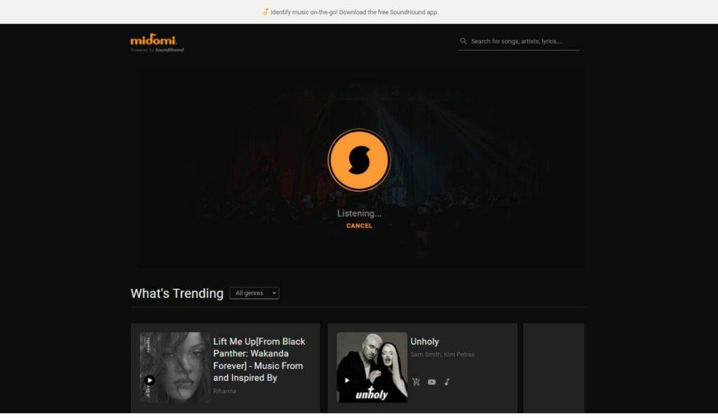 Best Music Recognition And Song Finder Apps & Websites 6 Midomi app