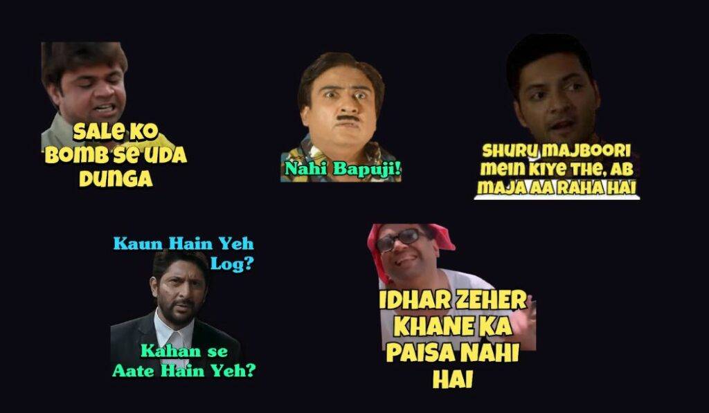 Bollywood memes & funny stickers