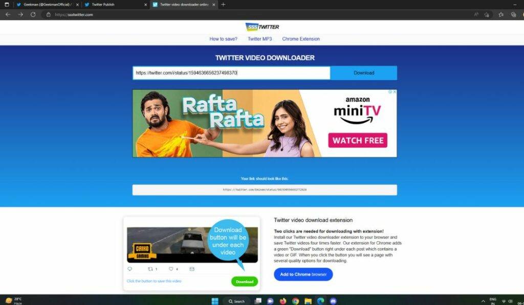 How to Download Twitter Videos on Phone (Android & iOS) or PC 2 Download Twitter Videos on web