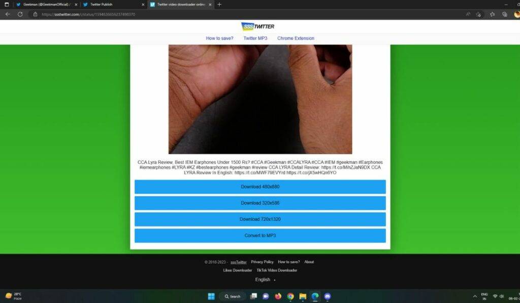 How to Download Twitter Videos on Phone (Android & iOS) or PC 3 Download Twitter Videos on web