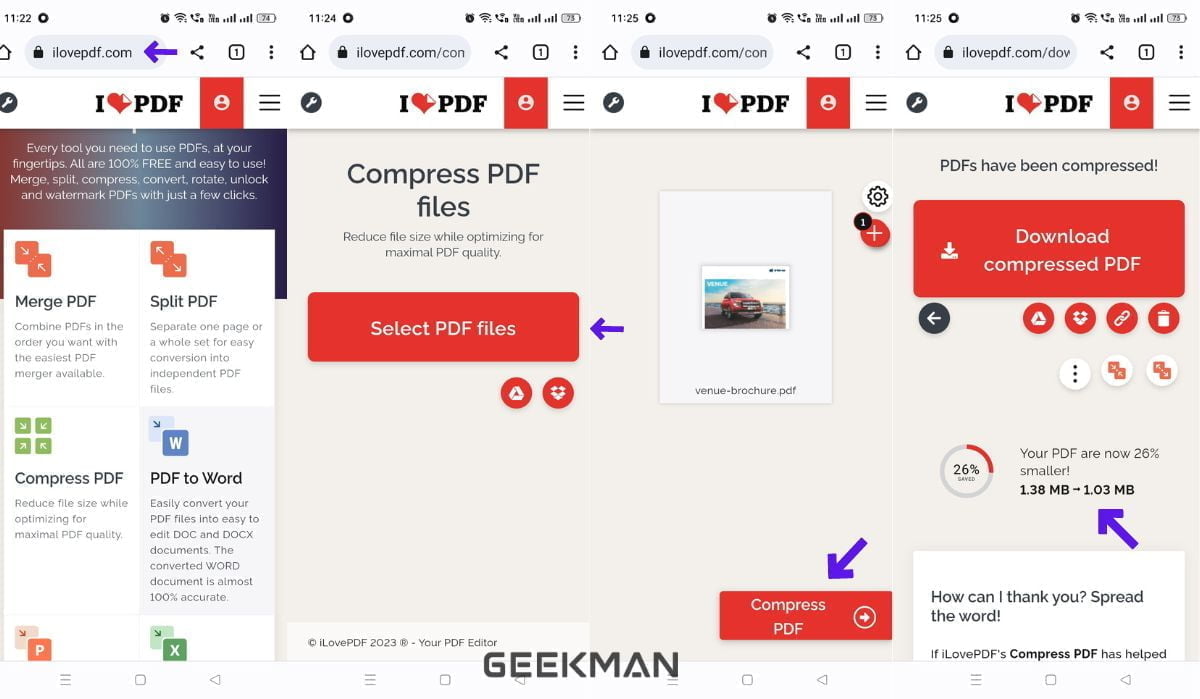 How to reduce PDF file size on Phones, PC, and Mac | Geekman
