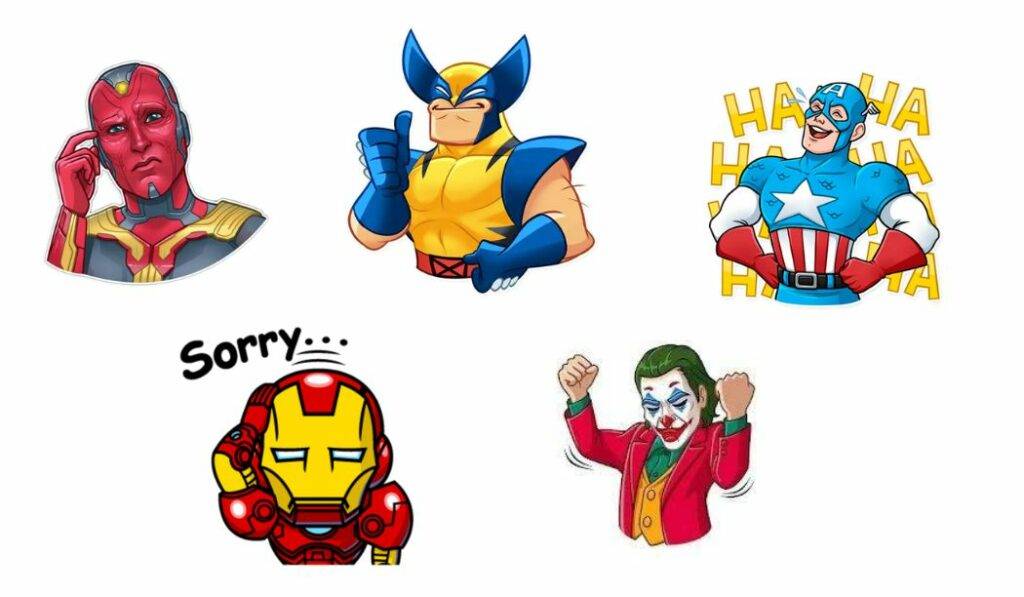 Superheroes whatsapp Stickers