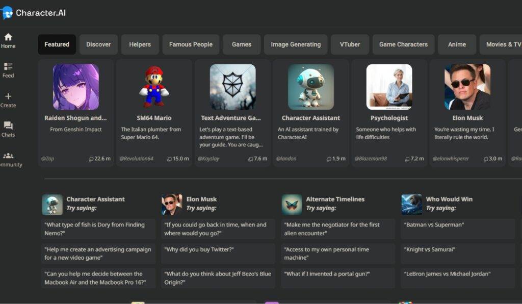 10 Best ChatGPT Alternatives In 2023 (Free And Paid) 5 Character AI