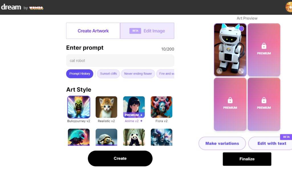 10 best AI Art Generators websites and apps In 2023 (Free And Paid) 4 Dream by Wombo