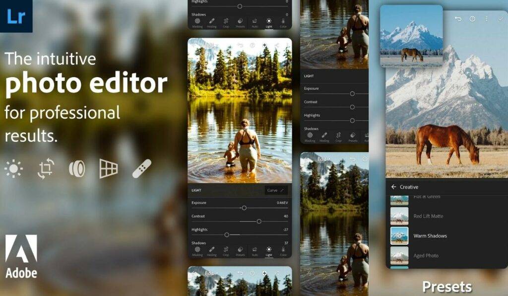 Lightroom photo editing app