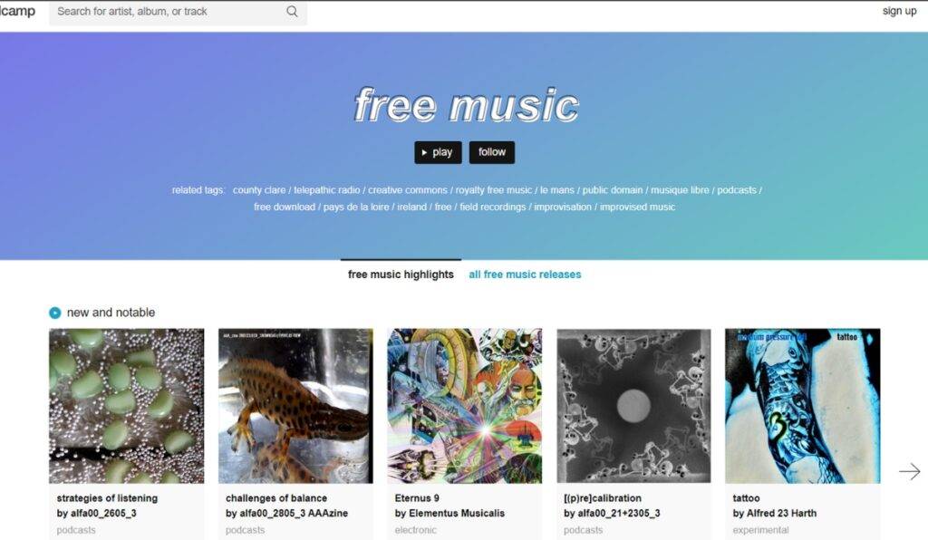 Bandcamp: Legal and Free Music Download Site
