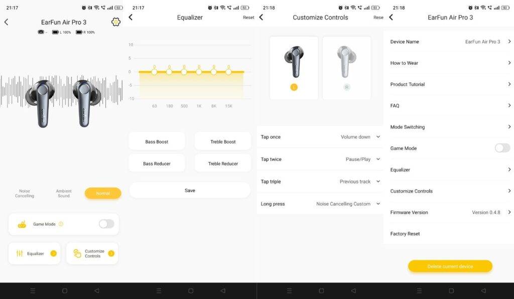 Earfun Air Pro 3 Review, Features Rich Earbuds At Affordable Price! 8 Earfun Air Pro 3 app