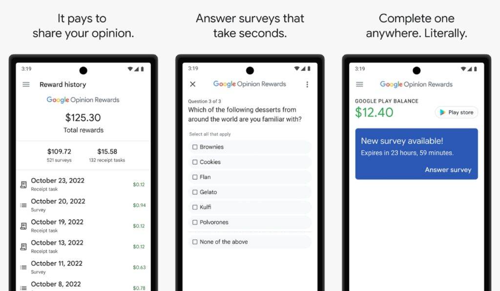 Google Opinion: Money Earning App