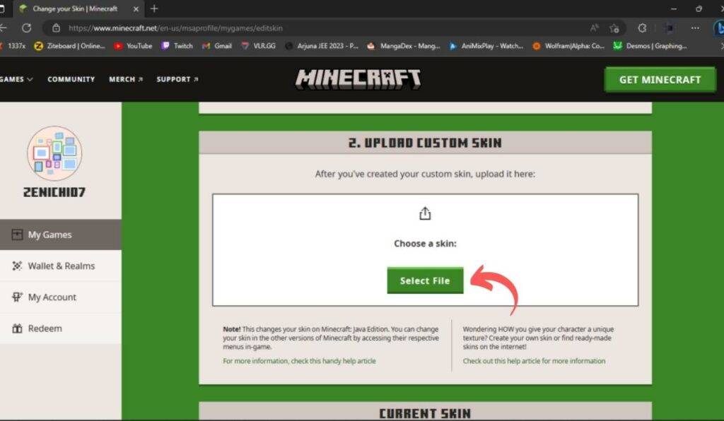 How to change your skin on Minecraft Java Edition 