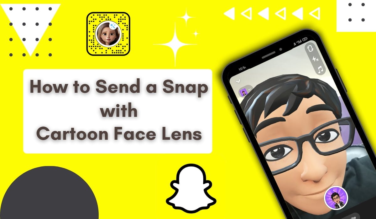 How to Send a Snap with Cartoon Face Lens