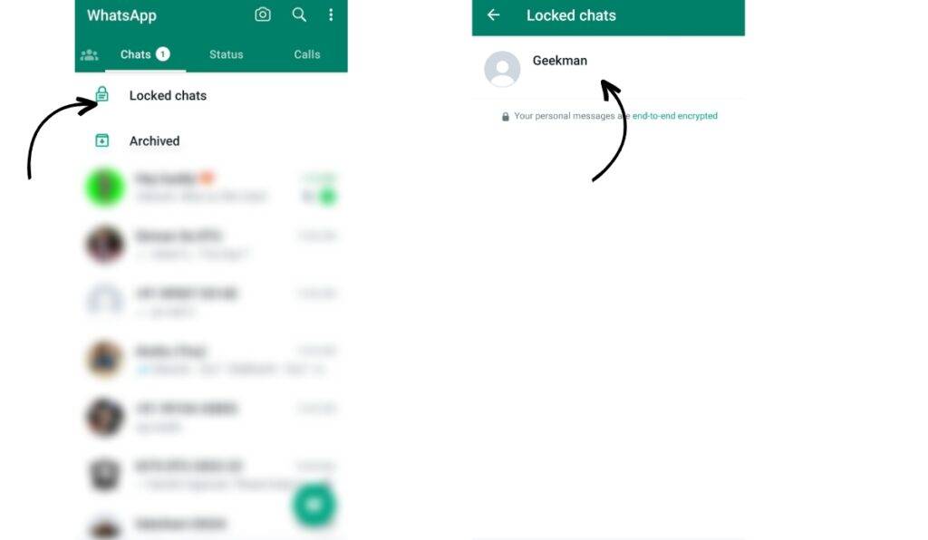 View Locked Chats on WhatsApp