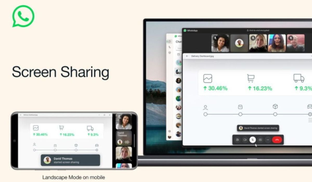 WhatsApp screen sharing