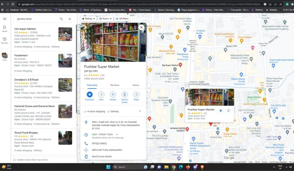 How to Find Nearest Grocery Store with timing and location 2 Nearest Grocery Store on web