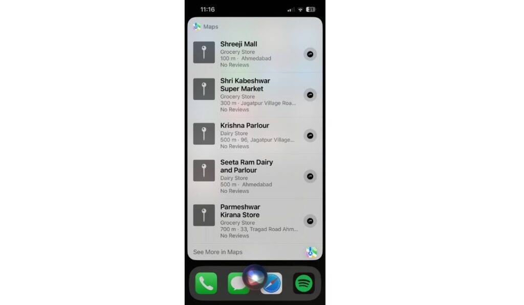 How to Find Nearest Grocery Store with timing and location 5 Nearest grocesy store using siri