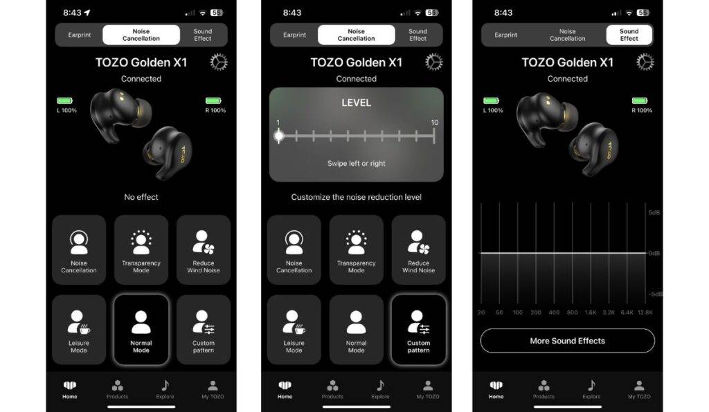 TOZO Golden X1 Review - Pure and Natural Sound 10 TOZO app