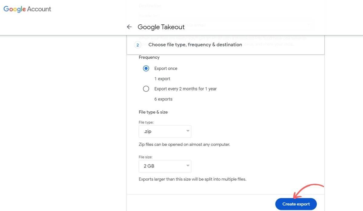 Back up Google account activity history 3